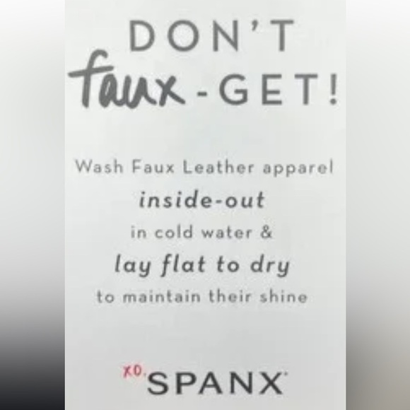 Spanx Black Faux Leather Side Stripe High Waist Leggings Large - Picture 17 of 17